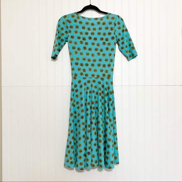 Lularoe XXS Blue Sunflower Nicole Dress - Picture 4 of 5